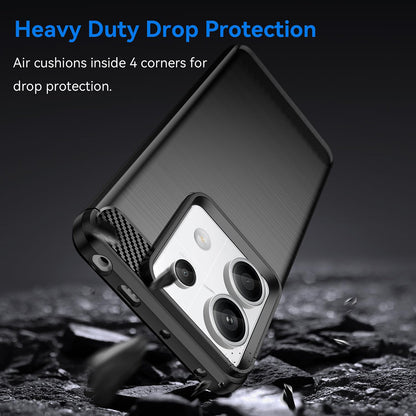 Custodia per Xiaomi Redmi 13C 5G / 13C / Poco C65, Techsuit, Carbonio, Nera
