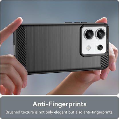 Custodia per Xiaomi Redmi 13C 5G / 13C / Poco C65, Techsuit, Carbonio, Nera