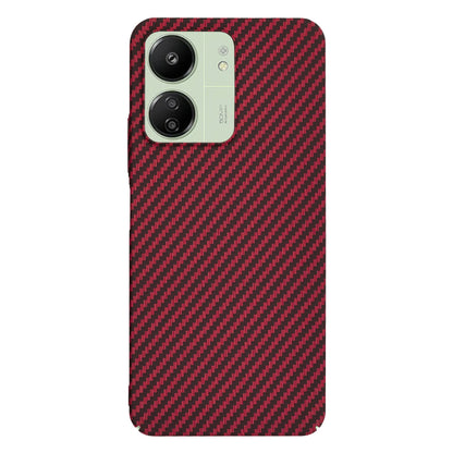 Custodia per Xiaomi Redmi 13C 5G / 13C / Poco C65, Techsuit, Carbonite FiberShell, Rossa