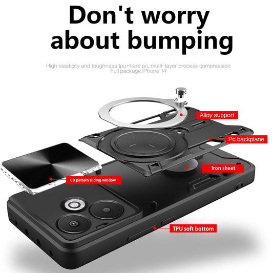 Custodia per Xiaomi Redmi 13C 5G, Techsuit, CamGuard Pro, Blu