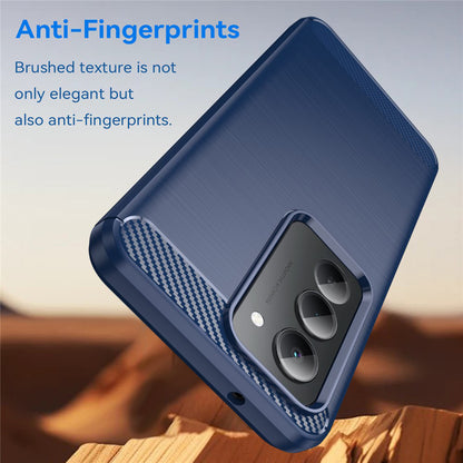 Custodia per Xiaomi Redmi 15 5G / 15 4G, Techsuit, Carbonio, Blu