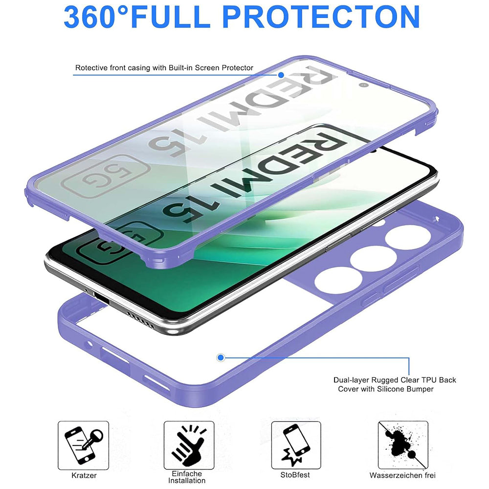 Custodia per Xiaomi Redmi 15 5G / 15 4G, Techsuit, ColorVerse 360, Rosa