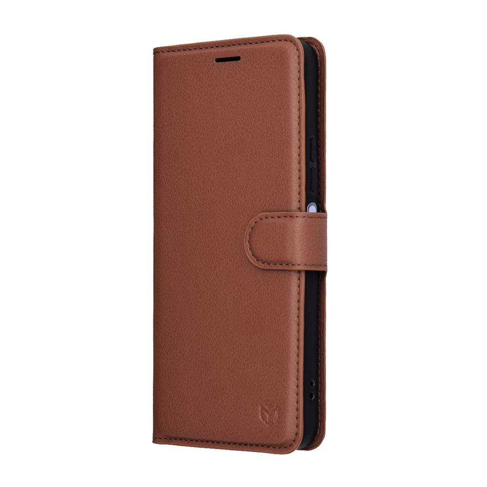 Custodia per Xiaomi Redmi 15 5G / 15 4G, Techsuit, Leather Folio, Marrone