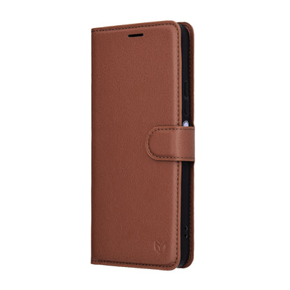 Custodia per Xiaomi Redmi 15 5G / 15 4G, Techsuit, Leather Folio, Marrone