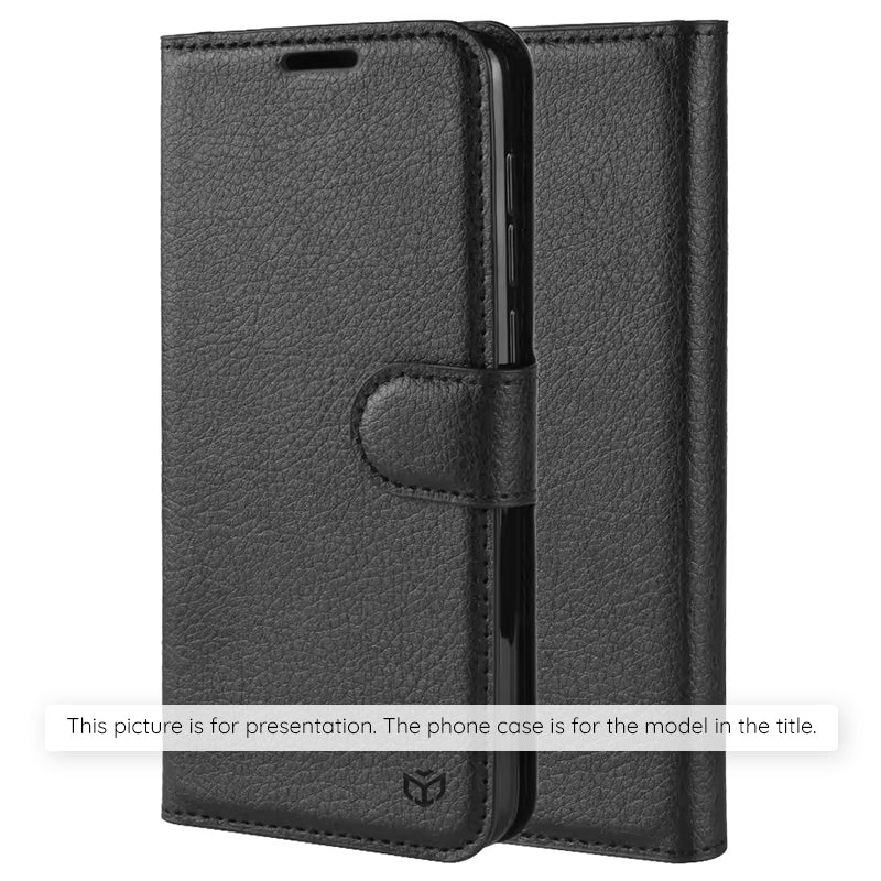 Custodia per Xiaomi Redmi 15 5G / 15 4G, Techsuit, Leather Folio, Nera