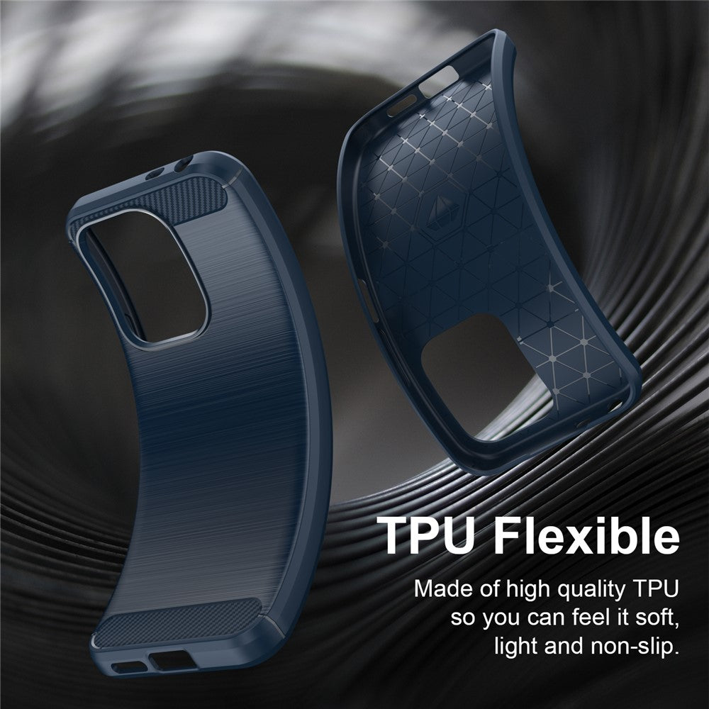 Custodia per Xiaomi Redmi 17 5G / 17 4G, Techsuit, Carbonio, Blu