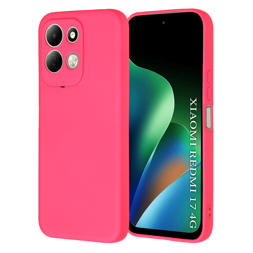 Custodia per Xiaomi Redmi 17 5G / 17 4G, Techsuit, SoftFlex, rosa scuro