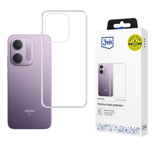 Custodia per Xiaomi Redmi 17C 5G, 3MK, Clear, Trasparente