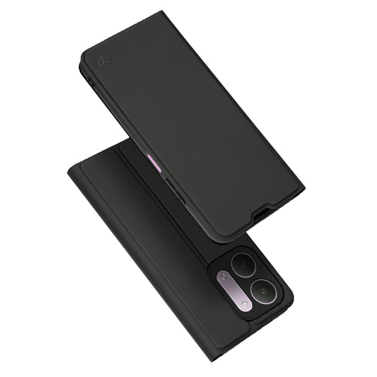 Custodia per Xiaomi Redmi 17C 5G, Techsuit, Magskin Book, Nera