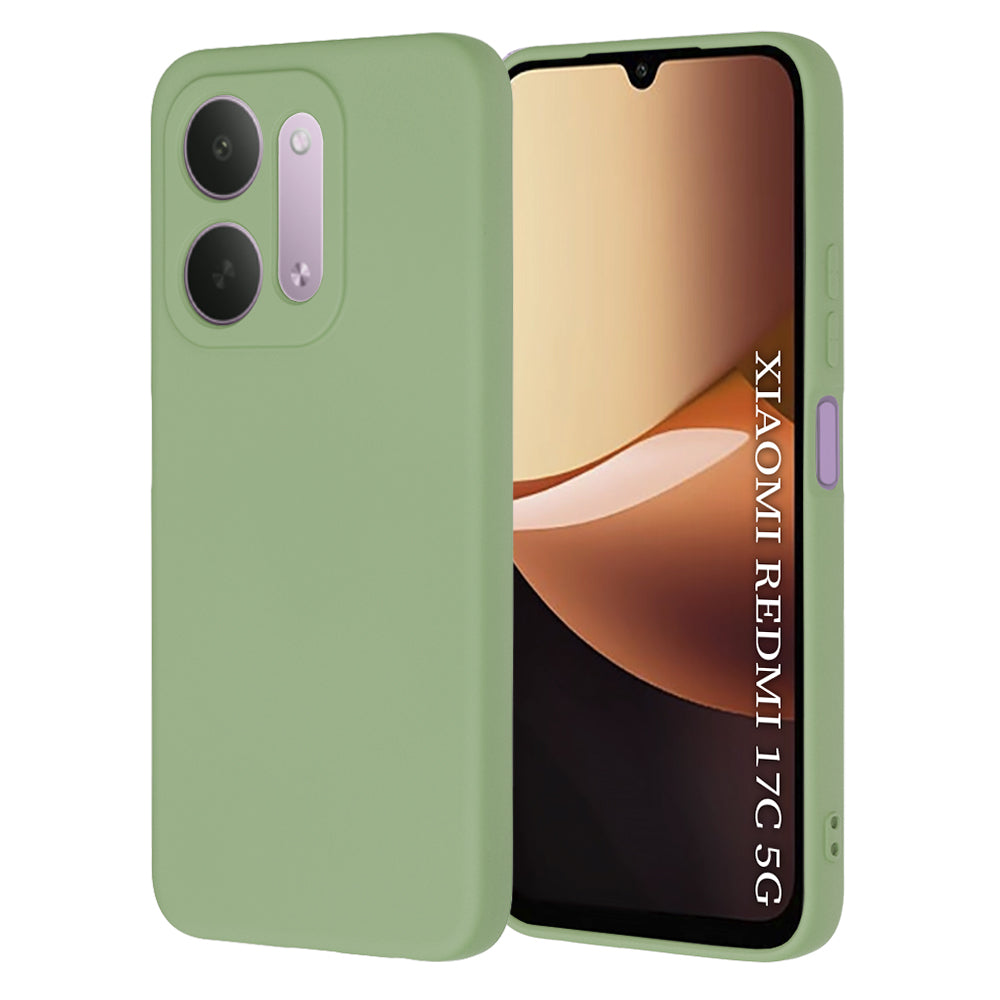 Custodia per Xiaomi Redmi 17C 5G, Techsuit, SoftFlex, Verde Chiaro