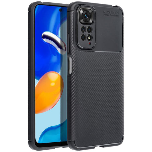 Custodia per Xiaomi Poco C65 / Redmi 13C, OEM, Carbon Premium, Nera