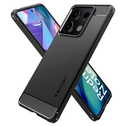 Custodia per Xiaomi Redmi Note 13 5G, Spigen, Rugged Armor, Nera ACS07665