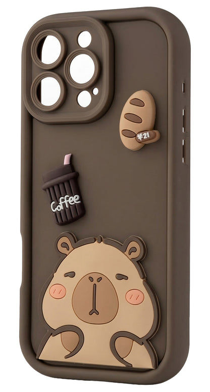 Custodia per Xiaomi Redmi Note 15 Pro 5G, OEM, Ultra Trendy 3D Capybara, Marrone