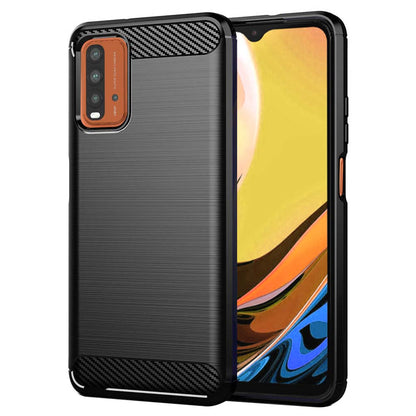Custodia per Xiaomi Redmi 9 Power / 9T, Techsuit, Carbonio, Nera