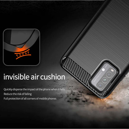 Custodia per Xiaomi Redmi 9 Power / 9T, Techsuit, Carbonio, Nera