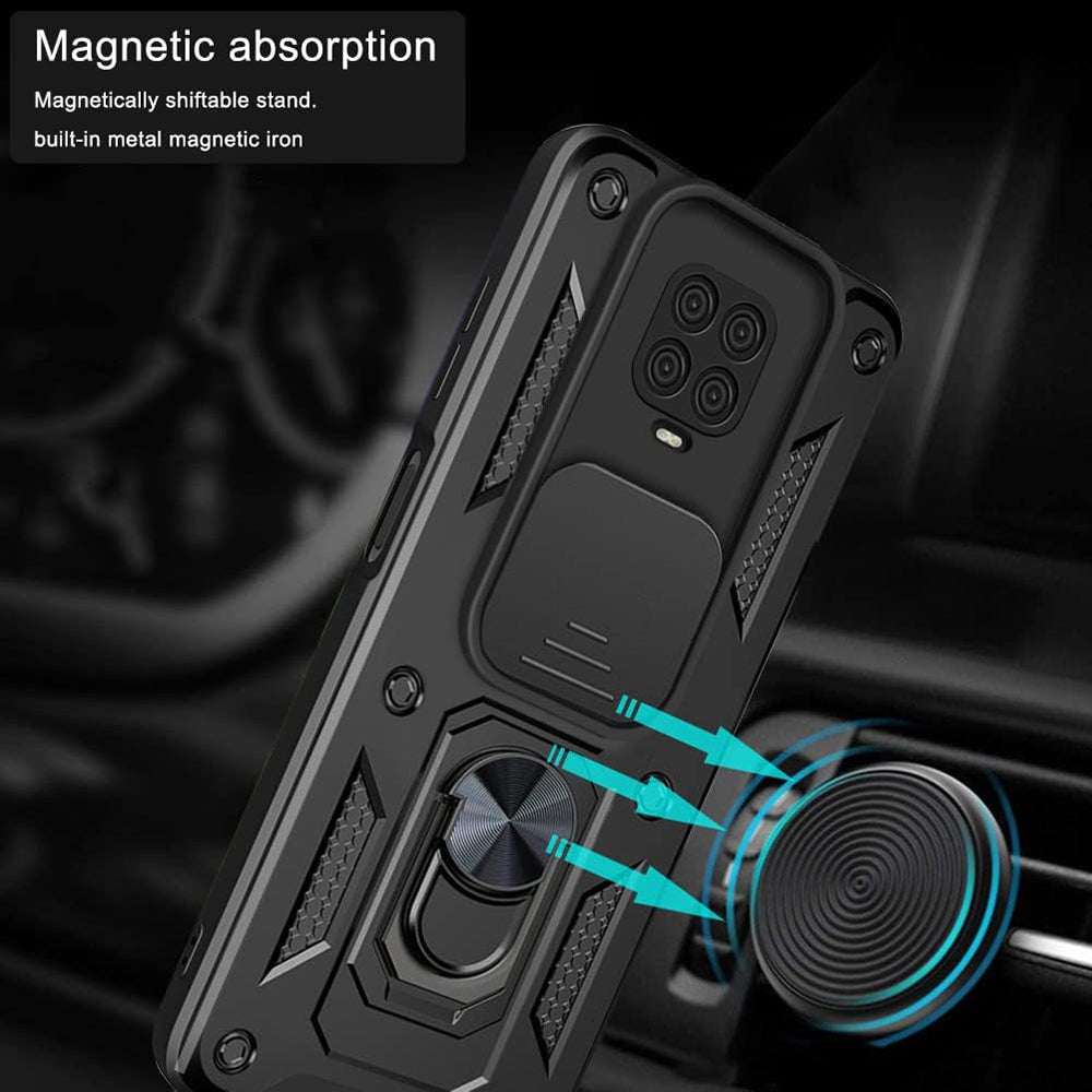 Custodia per Xiaomi Redmi 9C NFC / 9C, Techsuit, CamShield, Nera