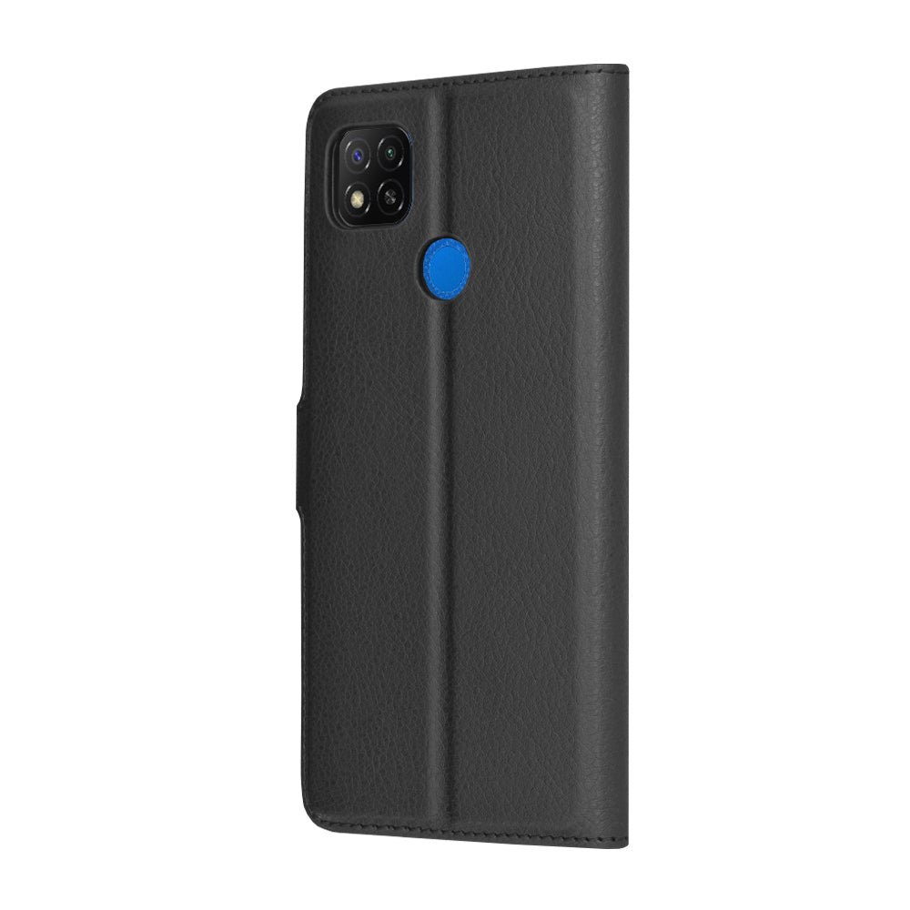 Custodia per Xiaomi Redmi 9C NFC / 9C, Techsuit, Leather Folio, Nera