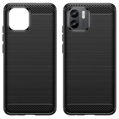 Custodia per Xiaomi Redmi A2+ / A1+, Techsuit, Carbonio, Nera
