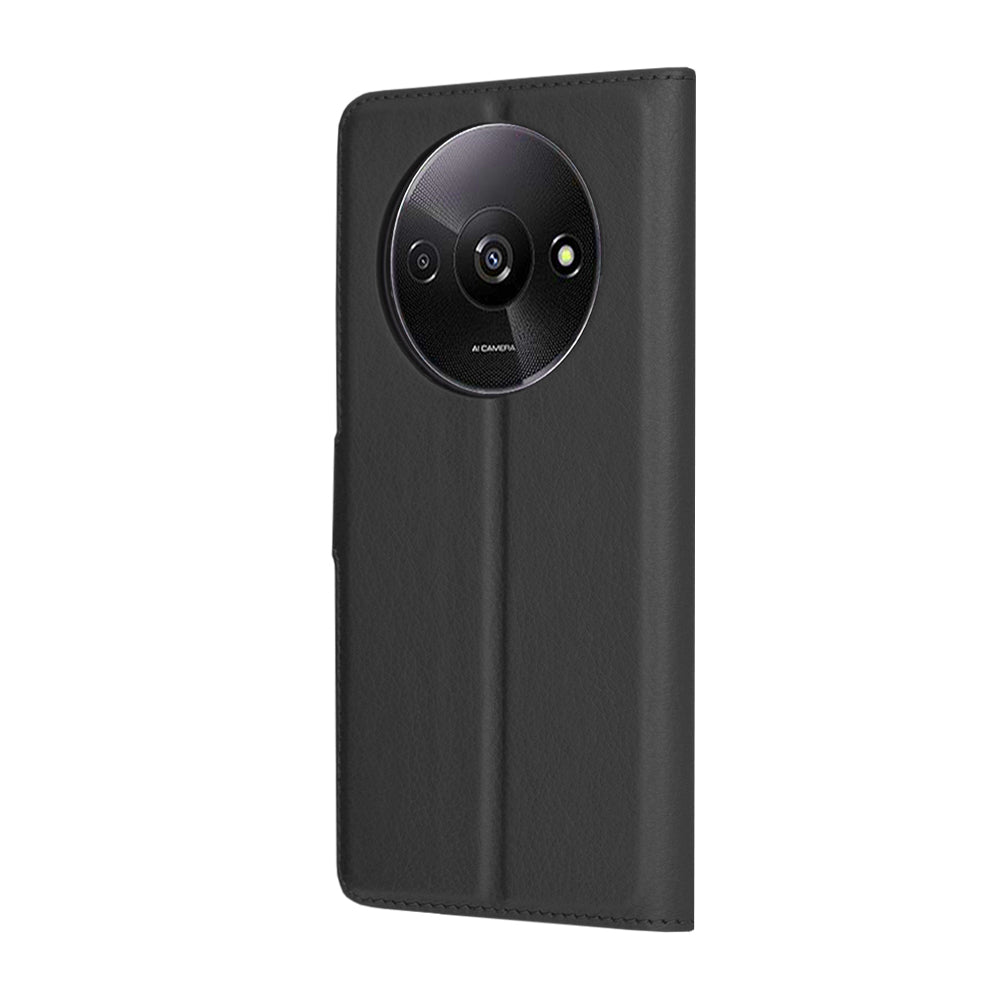 Custodia per Xiaomi Redmi A3x / A3, Techsuit, Leather Folio, Nera