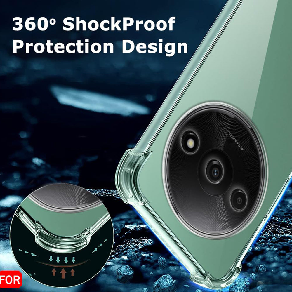 Custodia per Xiaomi Redmi A3x / A3, Techsuit, Shockproof Clear, Trasparente