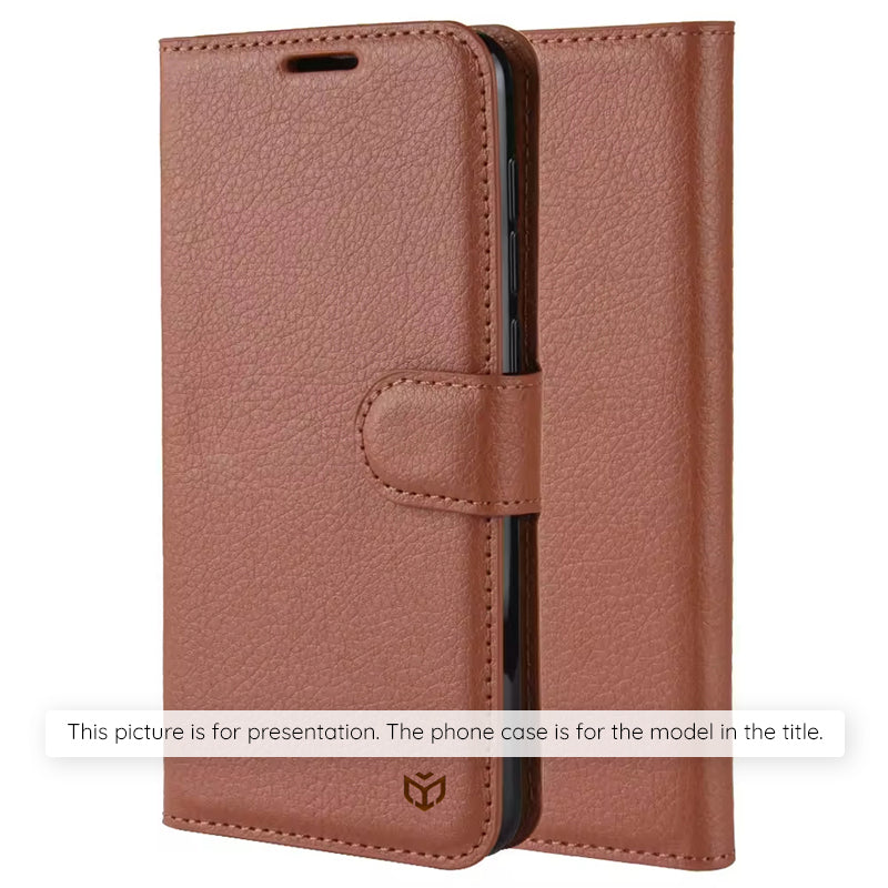 Custodia per Xiaomi Redmi A5 4G (Standard), Techsuit, Leather Folio, Marrone