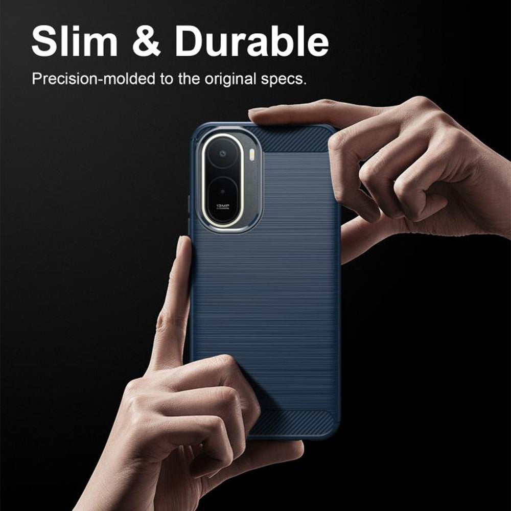 Custodia per Xiaomi Redmi A7 Pro 4G, Techsuit, Carbonio, Blu
