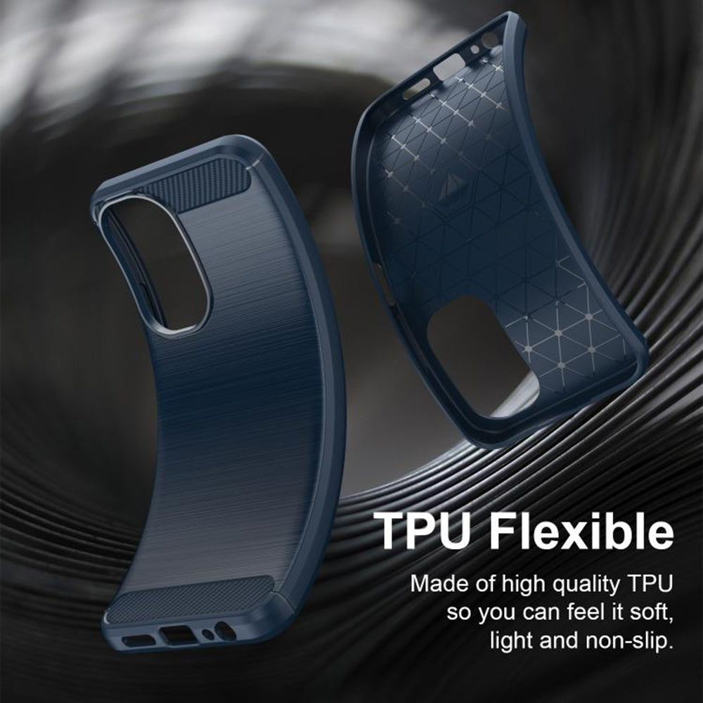 Custodia per Xiaomi Redmi A7 Pro 4G, Techsuit, Carbonio, Blu