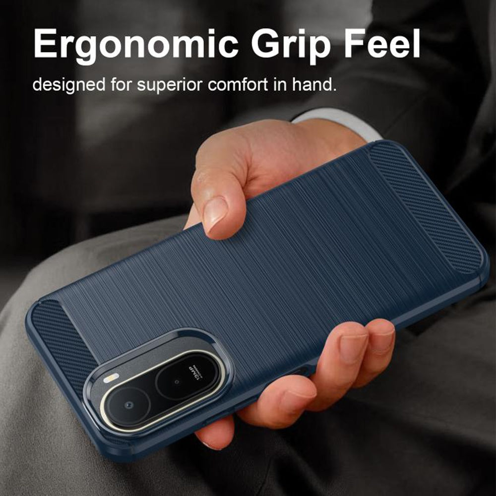 Custodia per Xiaomi Redmi A7 Pro 4G, Techsuit, Carbonio, Blu