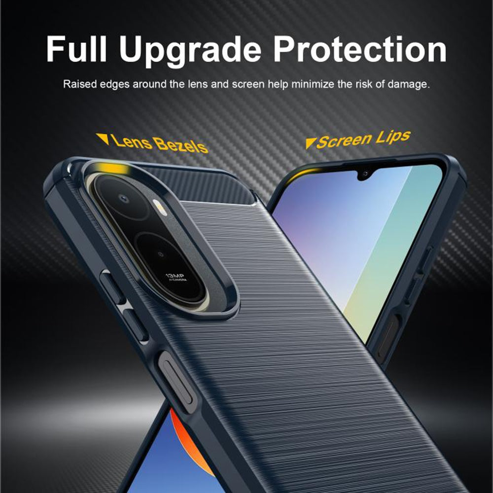 Custodia per Xiaomi Redmi A7 Pro 4G, Techsuit, Carbonio, Blu