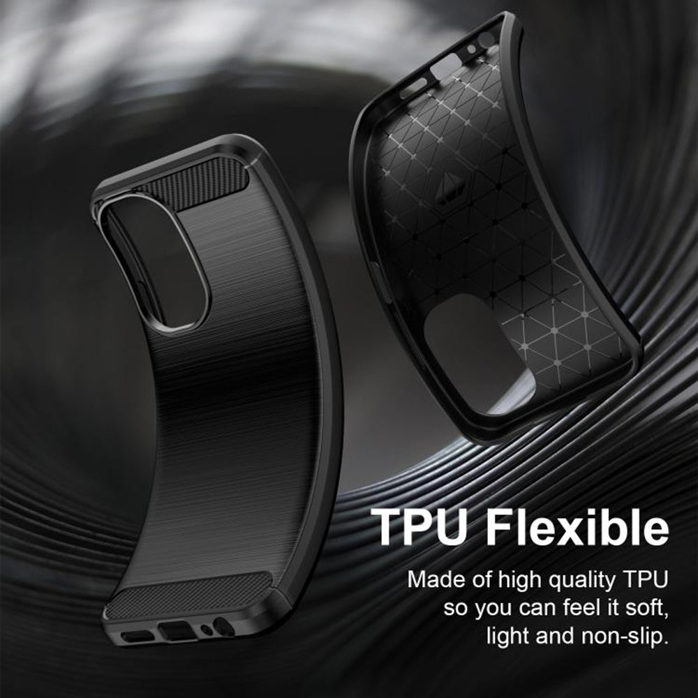 Custodia per Xiaomi Redmi A7 Pro 4G, Techsuit, Carbonio, Nera