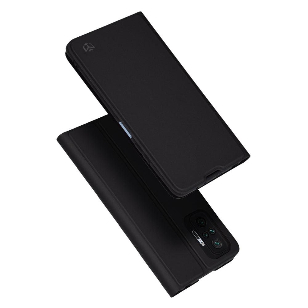 Custodia per Xiaomi Redmi Note 10 Pro Max / Note 10 Pro, Techsuit, Magskin Book, Nera
