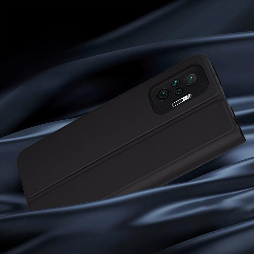 Custodia per Xiaomi Redmi Note 10 Pro Max / Note 10 Pro, Techsuit, Magskin Book, Nera