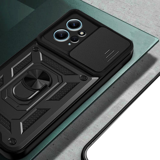 Custodia per Xiaomi Redmi Note 12 4G, Techsuit, CamShield, Nera
