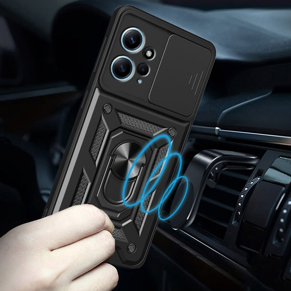 Custodia per Xiaomi Redmi Note 12 4G, Techsuit, CamShield, Nera