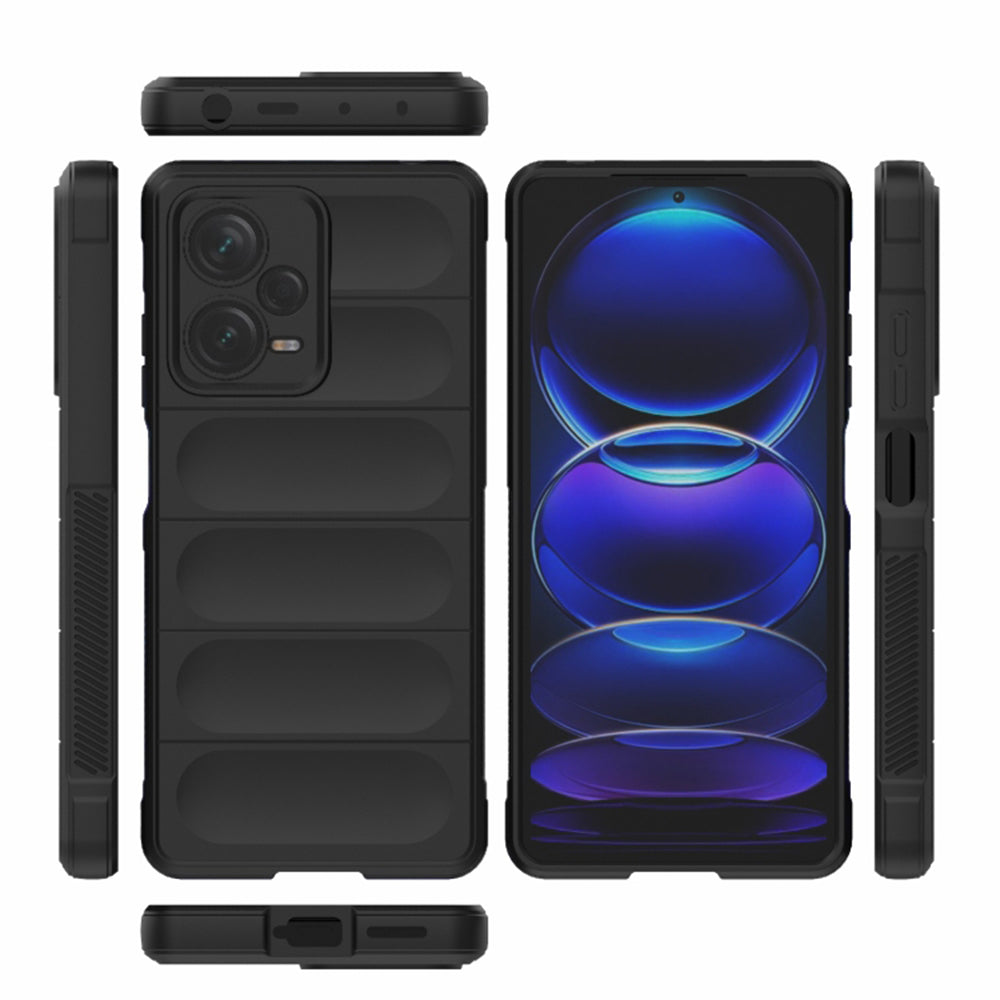 Custodia per Xiaomi Redmi Note 12 Pro 5G, Techsuit, Magic Shield, Nera