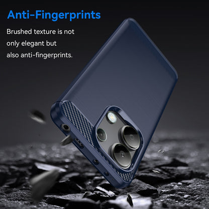 Custodia per Xiaomi Redmi Note 13 4G, Techsuit, Carbonio, Blu