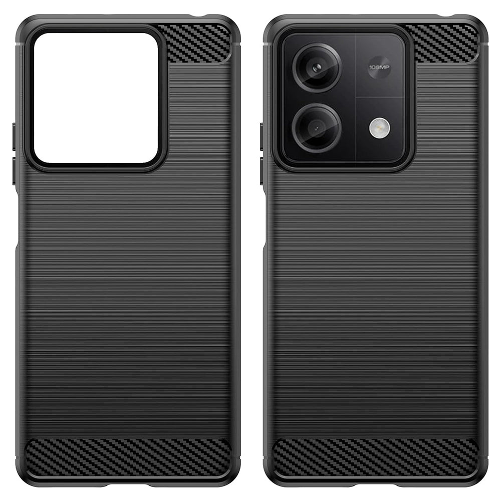 Custodia per Xiaomi Redmi Note 13 4G, Techsuit, Carbonio, Nera
