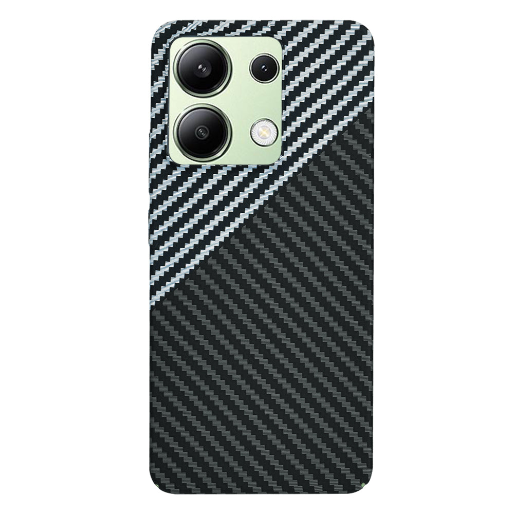 Custodia per Xiaomi Redmi Note 13 4G, Techsuit, Carbonite FiberShell, Nero Grigio