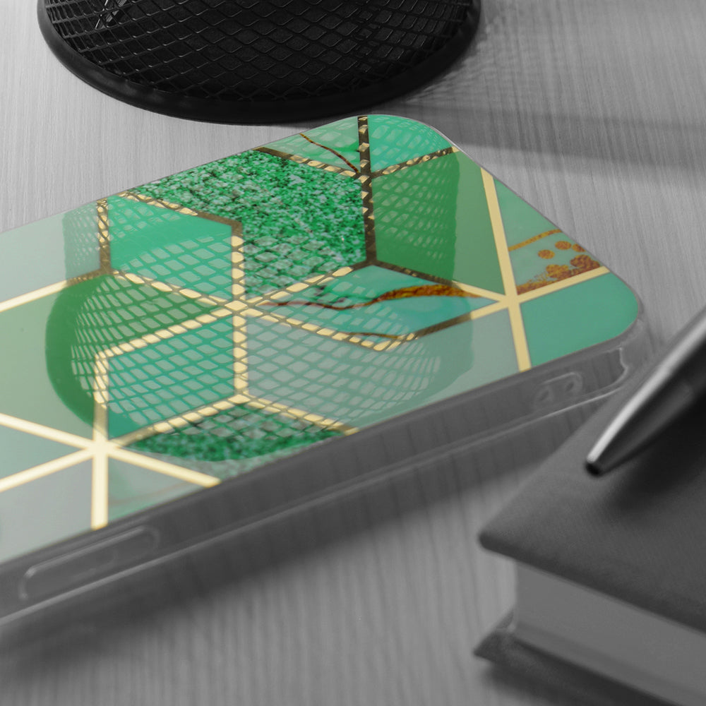 Custodia per Xiaomi Redmi Note 13 4G, Techsuit, Marble, Verde