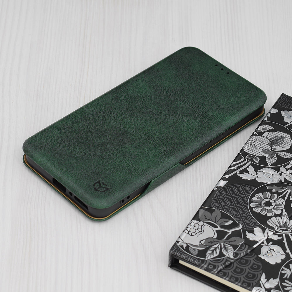 Custodia per Xiaomi Redmi Note 13 4G, Techsuit, Safe Wallet Plus, Verde