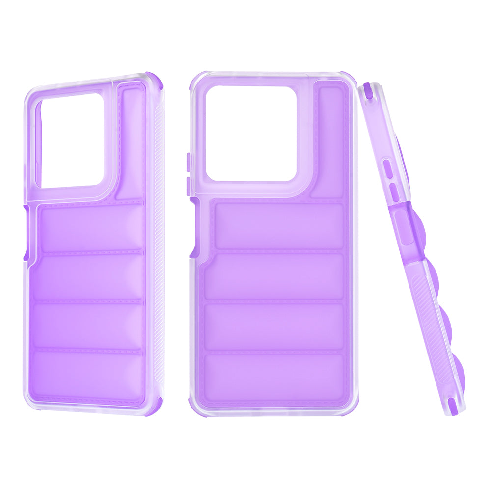 Custodia per Xiaomi Redmi Note 13 5G, Techsuit, Wave Shield, Viola