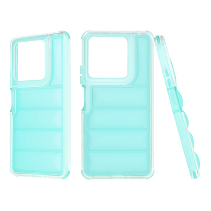 Custodia per Xiaomi Redmi Note 13 5G, Techsuit, Wave Shield, Turchese