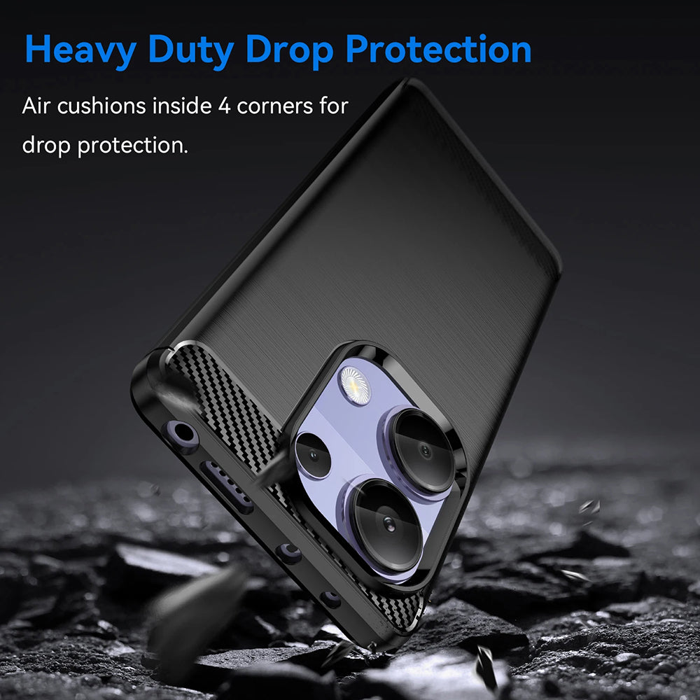 Case for Xiaomi Redmi Note 13 Pro 4G / Poco M6 Pro 4G, Techsuit, Carbon, Blue