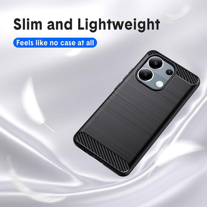 Custodia per Xiaomi Redmi Note 13 Pro 4G / Poco M6 Pro 4G, Techsuit, Carbonio, Nera