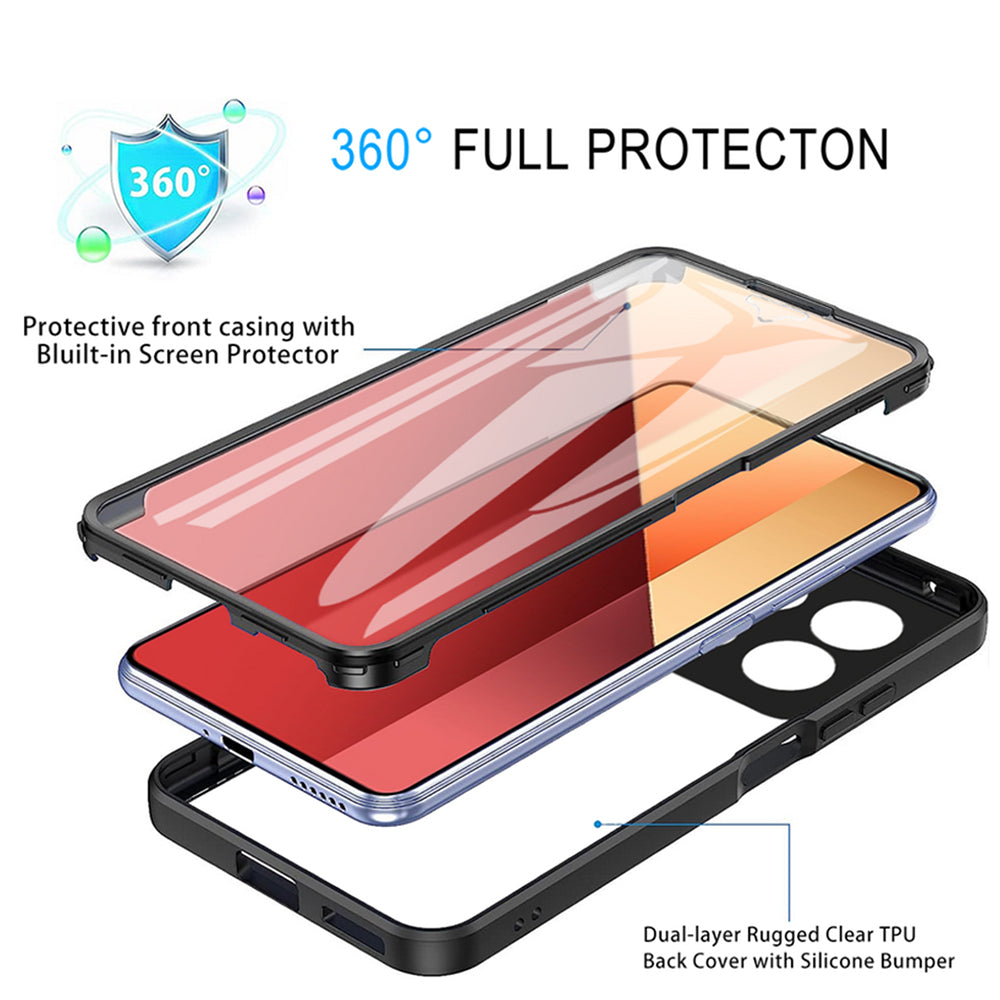 Custodia per Xiaomi Redmi Note 13 Pro 4G / Poco M6 Pro 4G, Techsuit, ColorVerse 360, Rosa
