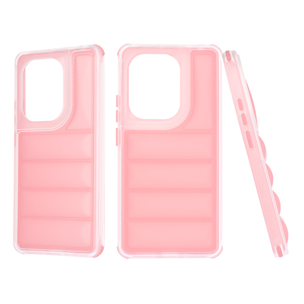 Custodia per Xiaomi Redmi Note 13 Pro 4G / Poco M6 Pro 4G, Techsuit, Wave Shield, Rosa