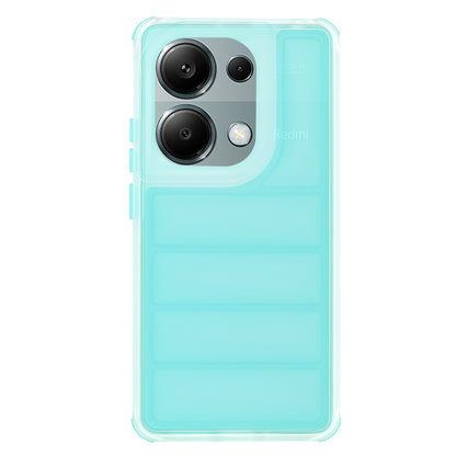 Custodia per Xiaomi Redmi Note 13 Pro 4G / Poco M6 Pro 4G, Techsuit, Wave Shield, Turchese