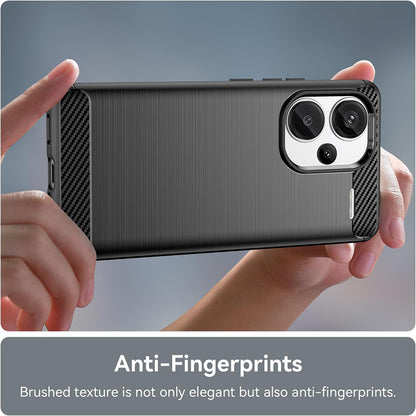 Custodia per Xiaomi Redmi Note 13 Pro+, Techsuit, Carbonio, Nera