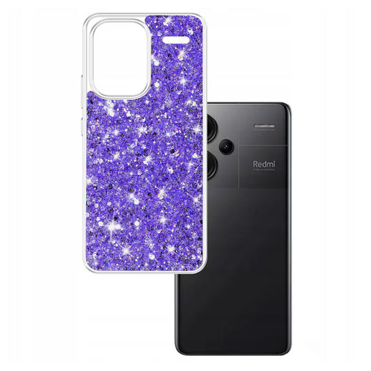 Custodia per Xiaomi Redmi Note 13 Pro+, Techsuit, Sparkly Glitter, Viola