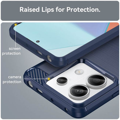 Custodia per Xiaomi Redmi Note 14 4G (Regionale), Techsuit, Carbonio, Blu